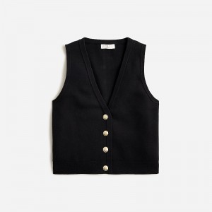 Women's J.Crew Emilie sweater Vest Black USA HRUBLSW58