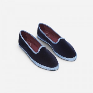 Women's J.Crew Flabelus Agatha Slippers Blue USA NOMSWAF96