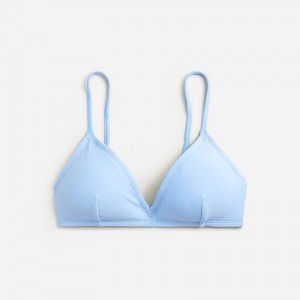 Women's J.Crew French Bikini Top Cornflower Blue USA AEDJVWO56