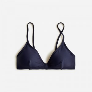 Women's J.Crew French Bikini Top Navy USA PTAGXVZ34