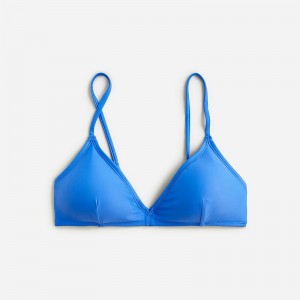 Women's J.Crew French Bikini Top Sail Blue USA DXJLBOH62