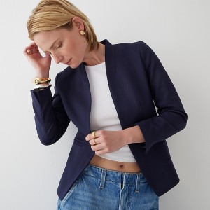 Women's J.Crew Going-out stretch twill Blazers Navy USA URAPOYE16