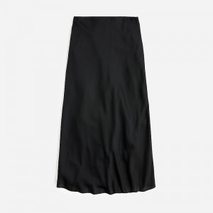 Women's J.Crew Gwyneth slip Skirts Black USA YEDNQXJ46