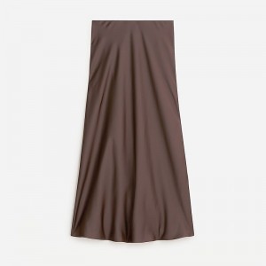 Women's J.Crew Gwyneth slip Skirts Deep Chocolate USA DXIHZOG75