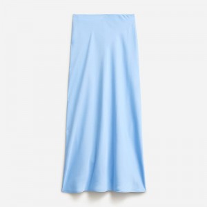 Women's J.Crew Gwyneth slip Skirts Placid Sky USA DNJEFQZ26