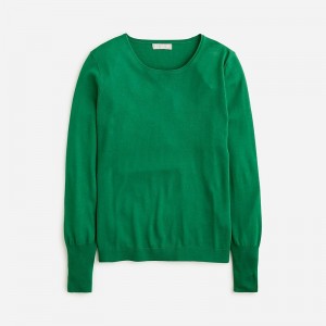 Women's J.Crew Halle crewneck Sweaters Jungle Green USA QEMYVFG07