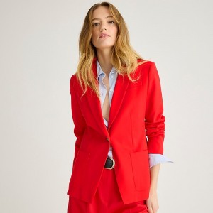 Women's J.Crew Helena Blazers Red USA RNPOXTD79