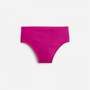 Women's J.Crew High-rise Bikini Bottom Magenta Orchid USA DIYCTPO71