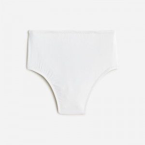 Women's J.Crew High-rise Bikini Bottom White USA YZGLCBD03