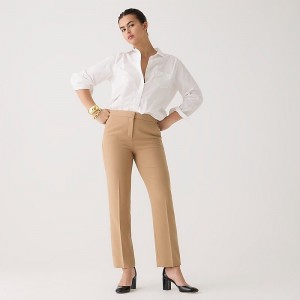 Women's J.Crew Kate straight-leg Pants Hthr Saddle USA RPAFSMJ21