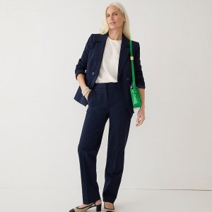 Women's J.Crew Kate straight-leg Pants Navy USA ODVWCJZ82