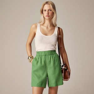 Women's J.Crew Long Tropez Shorts Green USA PNAFHQC58