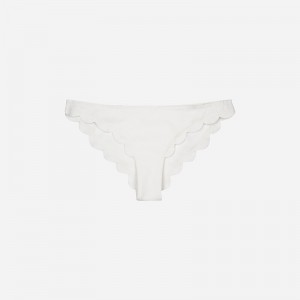 Women's J.Crew MARYSIA Broadway Bikini Bottom White USA UQSILXH02