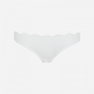 Women's J.Crew MARYSIA Santa Barbara Bikini Top White USA KPJQLDE09