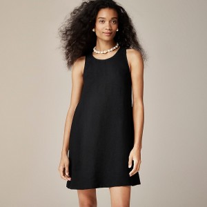 Women's J.Crew Maxine button-back Dress Black USA ELYWDHX69