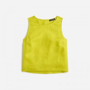 Women's J.Crew Maxine button-back Tops Burnished Chartreuse USA PJACMLZ04