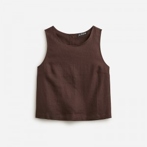 Women's J.Crew Maxine button-back Tops Deep Chocolate USA MPUEWOV23