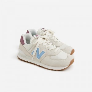 Women's J.Crew New Balance® 574 Sneakers Sea Salt/Blue Haze/Burg USA FQXPHRC86