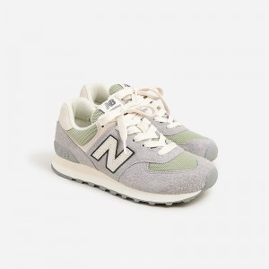 Women's J.Crew New Balance® 574 Sneakers Slate Grey Olivine Lin USA MYERHWL26