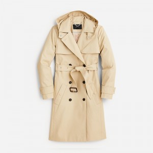 Women's J.Crew New Icon trench Coats Vintage Khaki USA TYGDBQH20