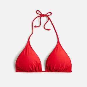 Women's J.Crew Perfect string Bikini Top Venetian Red USA UWKELZP82