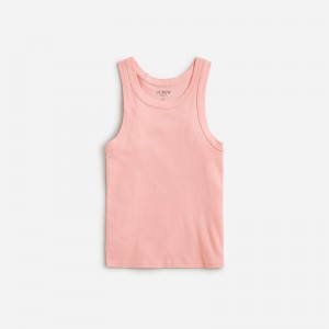 Women's J.Crew Perfect-fit high-neck Tank Tops Brilliant Peony USA TMCUSVA17