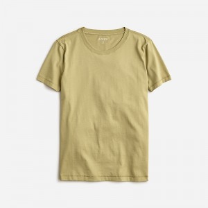 Women's J.Crew Pima cotton relaxed T-shirts Khaki USA PMQTGBH86