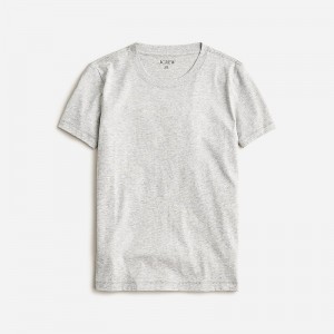 Women's J.Crew Pima cotton relaxed T-shirts Grey USA CHZRTGF03