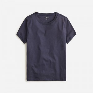 Women's J.Crew Pima cotton slim-fit T-shirts Navy USA ASLXCKE92