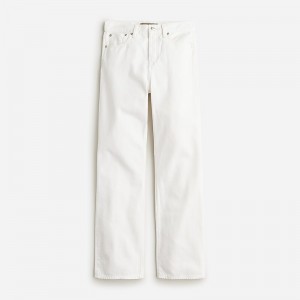 Women's J.Crew Point Sur loose straight Jeans White Denim USA IXCBDQN96