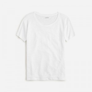 Women's J.Crew Relaxed T-shirts White USA MNZWFUR63