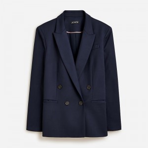 Women's J.Crew Relaxed double-breasted Blazers Navy USA DPOVZSU50