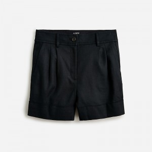 Women's J.Crew Remi Shorts Black USA IUEBPSM03