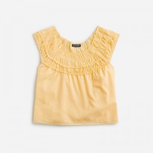 Women's J.Crew Rosalie Tops Banana Cream USA LIGXFQZ29