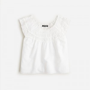 Women's J.Crew Rosalie Tops White USA WBEMTGK58