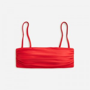 Women's J.Crew Ruched balconette Bikini Top Venetian Red USA AROTEHX67