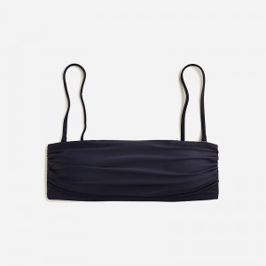 Women's J.Crew Ruched balconette Bikini Top Navy USA LTYAMNQ49