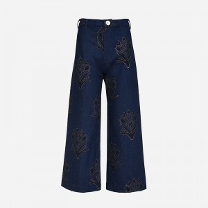 Women's J.Crew SZ Blockprints™ disco Pants Dark Denim USA ULTIYNO73