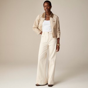 Women's J.Crew Sailor denim Trouser Natural USA YUFKMAW39