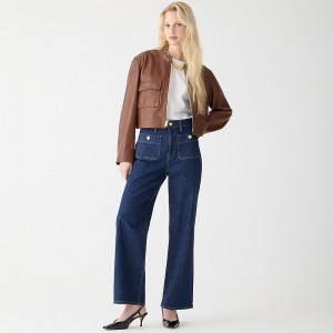 Women's J.Crew Sailor slim wide-leg Jeans Regina Wash USA MAHGFIP80