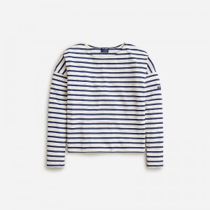 Women's J.Crew Saint James® X J.Crew structured T-shirts Tilly Stripe Natural Ha USA ZOBMLHE74