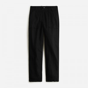 Women's J.Crew Seaside cargo Pants Black USA ASVQLUF29