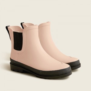 Women's J.Crew Short lug-sole Rain Boots Pink USA ICBTRDF35