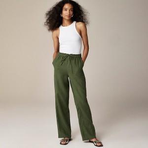 Women's J.Crew Soleil Pants Green USA TDZWQVL74