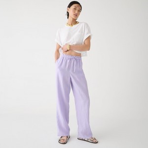 Women's J.Crew Soleil Pants Lavender Jade USA DMTNKCR18