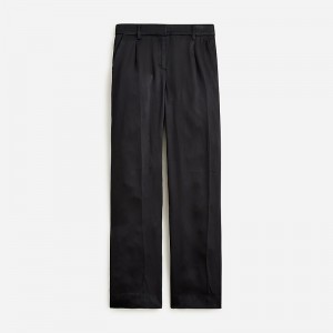 Women's J.Crew Straight-leg essential Pants Black USA HEXPQCN18