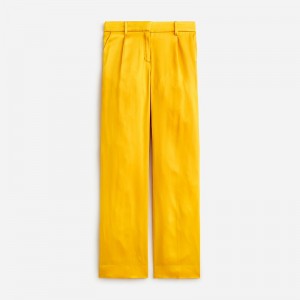 Women's J.Crew Straight-leg essential Pants Warm Sunflower USA APHRBFE50