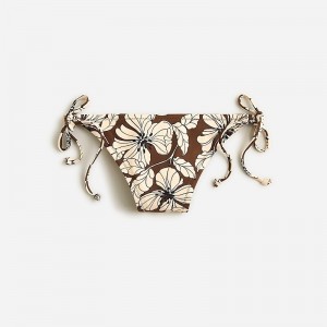 Women's J.Crew String hipster Bikini Bottom Chocolate Floral USA GIHNRFT93