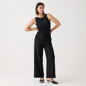 Women's J.Crew Sydney wide-leg Pants Black USA ICNYDKA12