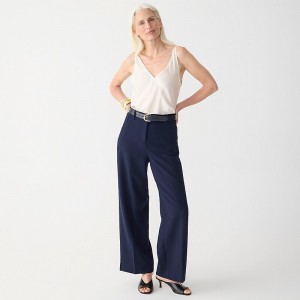 Women's J.Crew Sydney wide-leg Pants Navy USA IDOBTVW74